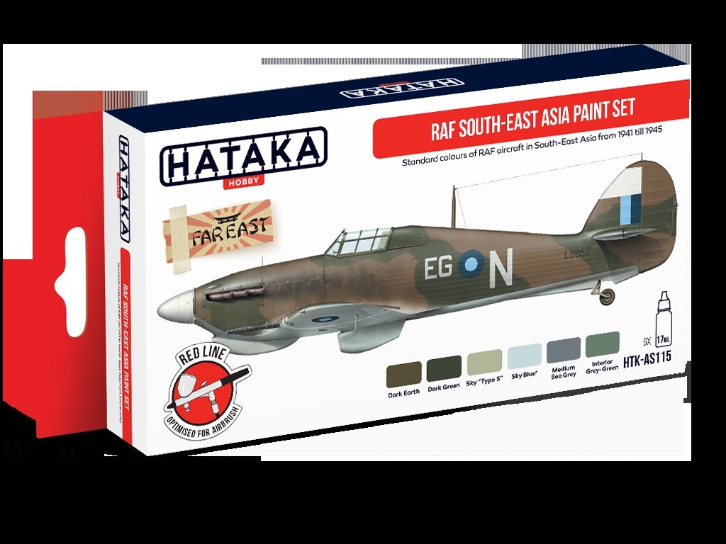 Hataka AS115 RAF South-East Asia paint set 6x17 ml – Bild 2