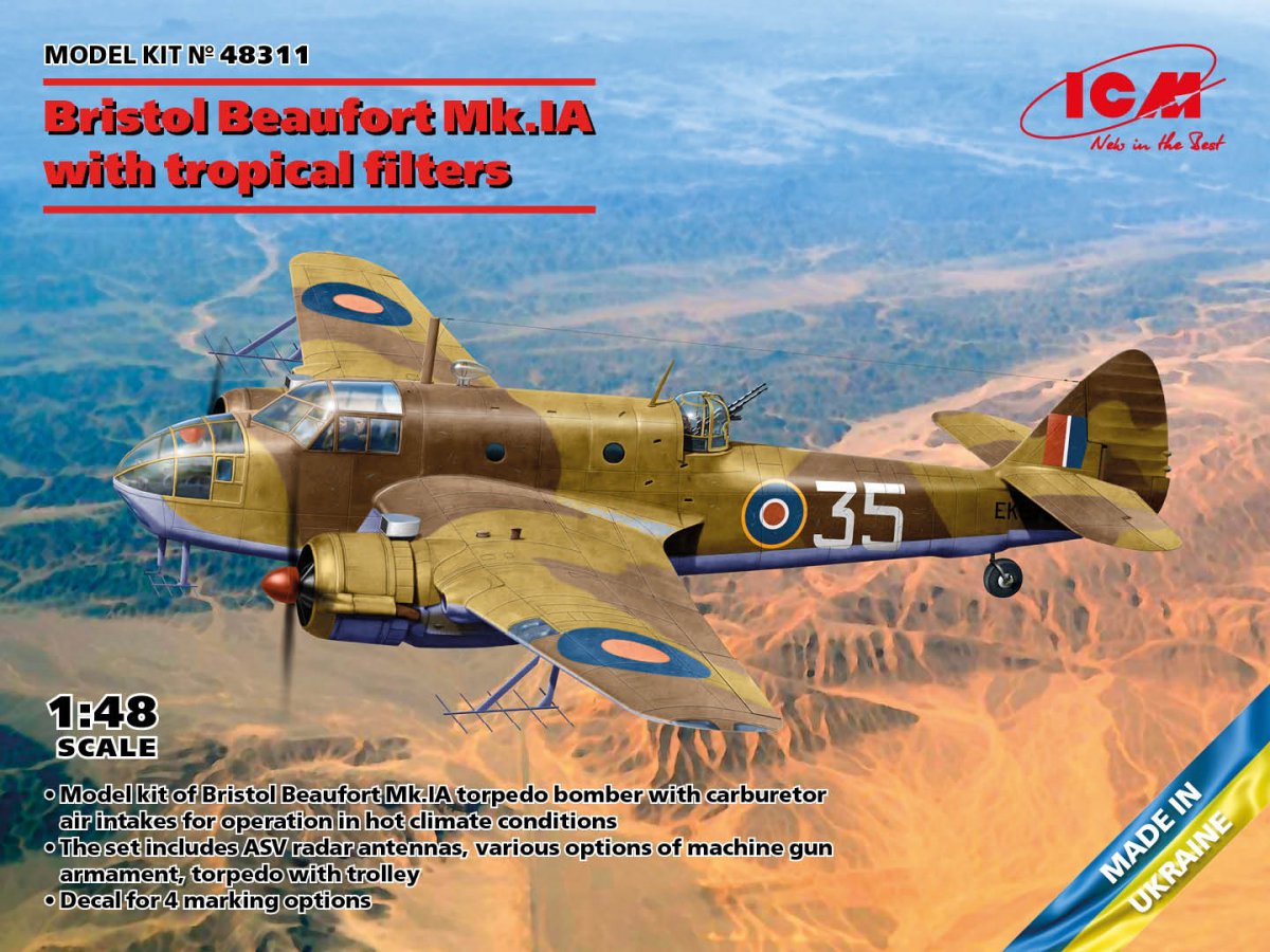 ICM 48311 Bristol Beaufort Mk.IA avec filtres tropicaux 1/48