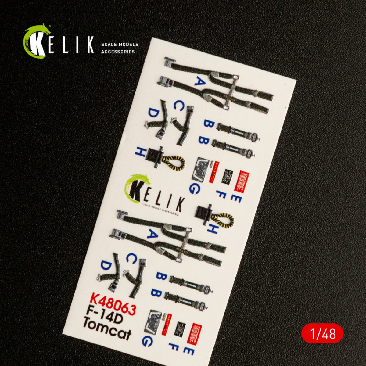 KELIK K48063 F-14D TOMCAT INTERIOR 3D DECALS FOR TAMIYA KIT 1/48 – zdjęcie 2