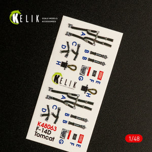 KELIK K48063 F-14D TOMCAT INTERIOR 3D DECALS FOR TAMIYA KIT 1/48 – zdjęcie 2