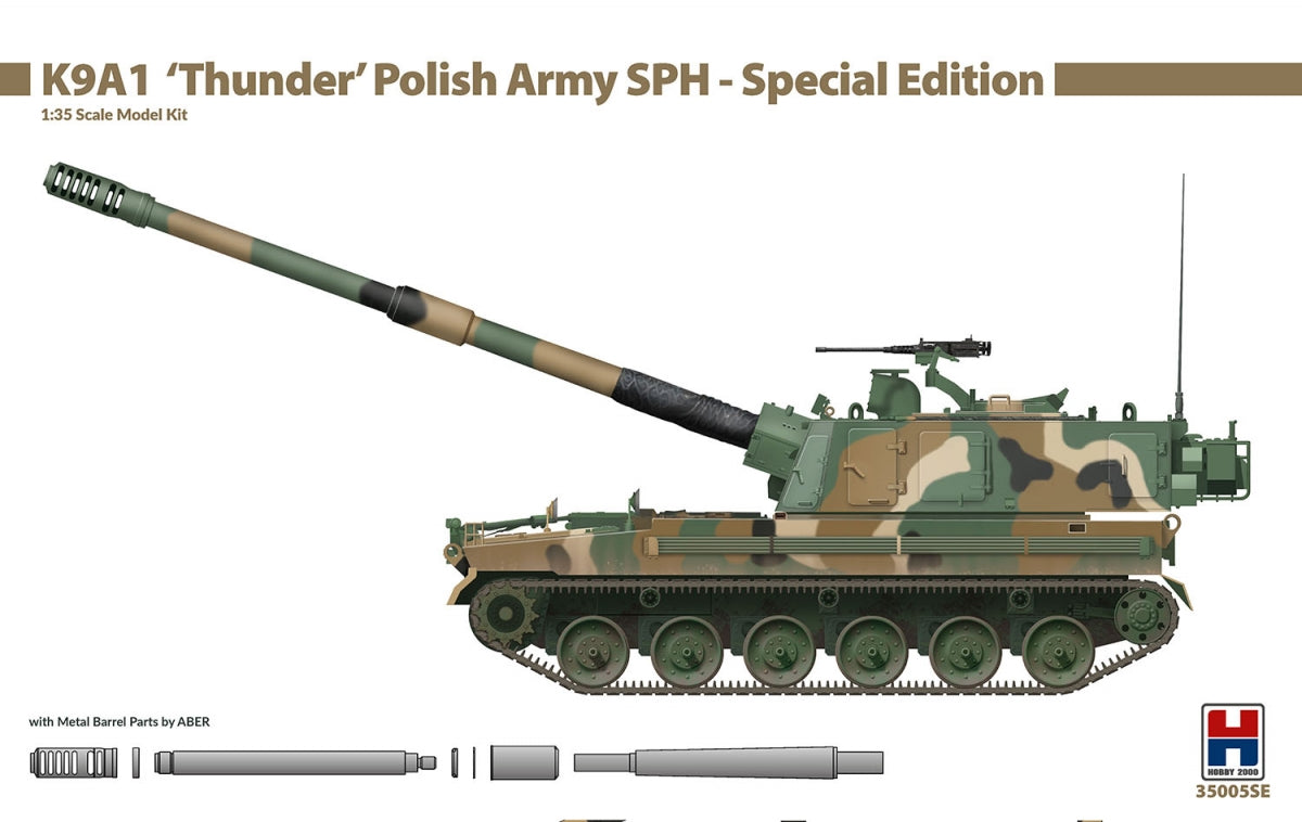 Hobby 2000 35005SE K9A1 Thunder Polish Army SPH - Special Edition ( ACADEMY + CARTOGRAF + Lufa Aber ) 1/35