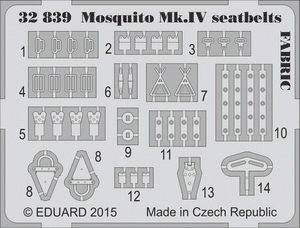 Eduard 32839 Mosquito Mk. IV seatbelts FABRIC 1/32 HK Models – image 2