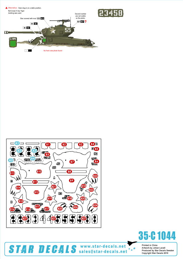 Star Decals 35-C1044 Korean War M4A3E8 Sherman 1/35 – immagine 2