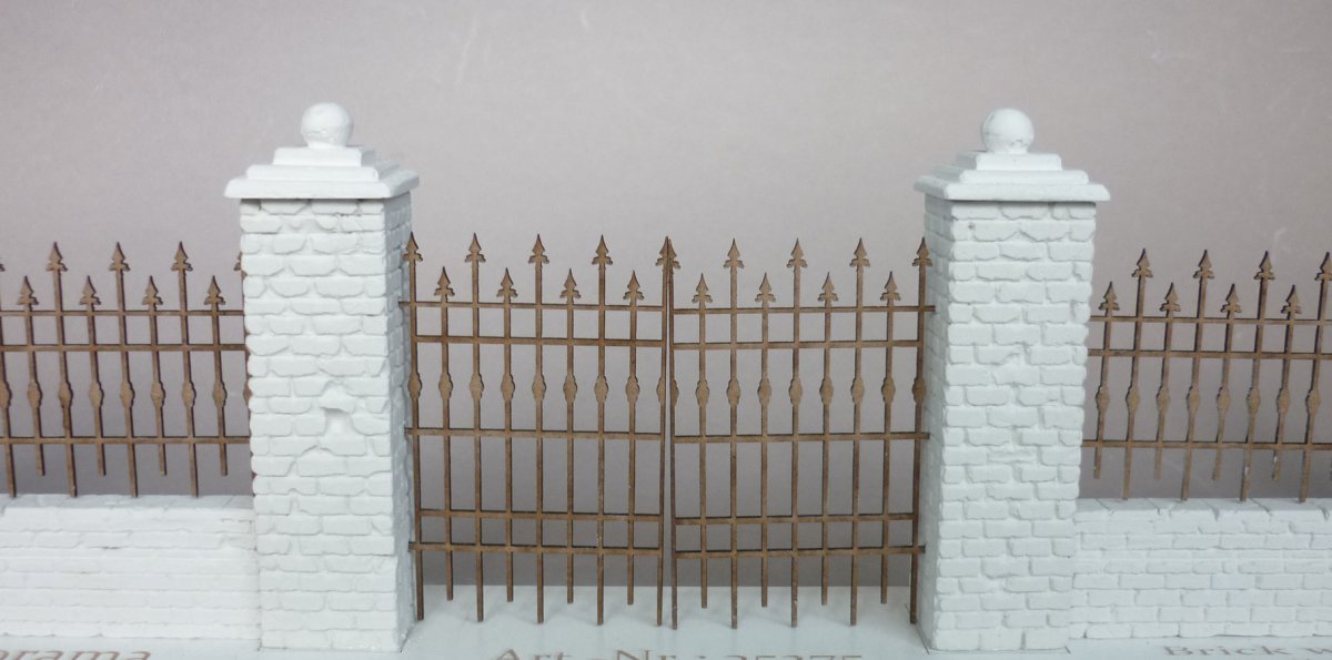 RT-Diorama 35275 Brick wall with Fence 1/35 – imagen 4