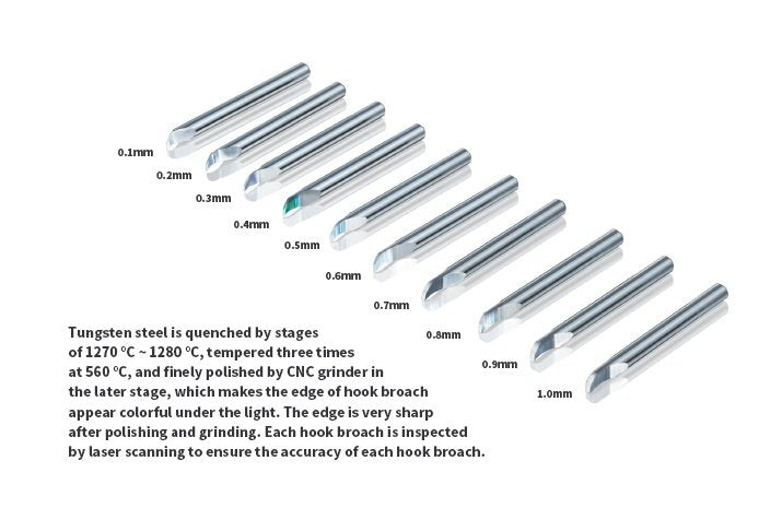DSPIAE HC-05 0.5mm Tungsten Steel Hook Broach / Rysik ze stali wolframowej – zdjęcie 3