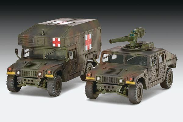 Revell 03147 HMMWV M966 TOW Missile Carrier&amp;amp;M997 Maxi Ambulance 1/72 – imagen 2