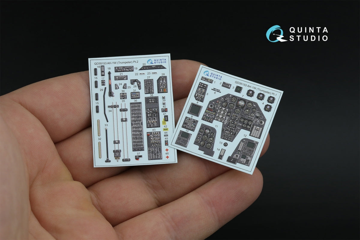 Quinta Studio QDS-35153 AH-1W 3D-Printed &amp;amp; colored Interior on decal paper (Trumpeter) (Small version) 1/35 – image 5