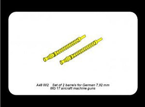 Aber A48 002 Set of 2 barrels for German 7,92 mm MG 17 aircraft machine guns 1/48 – Bild 3