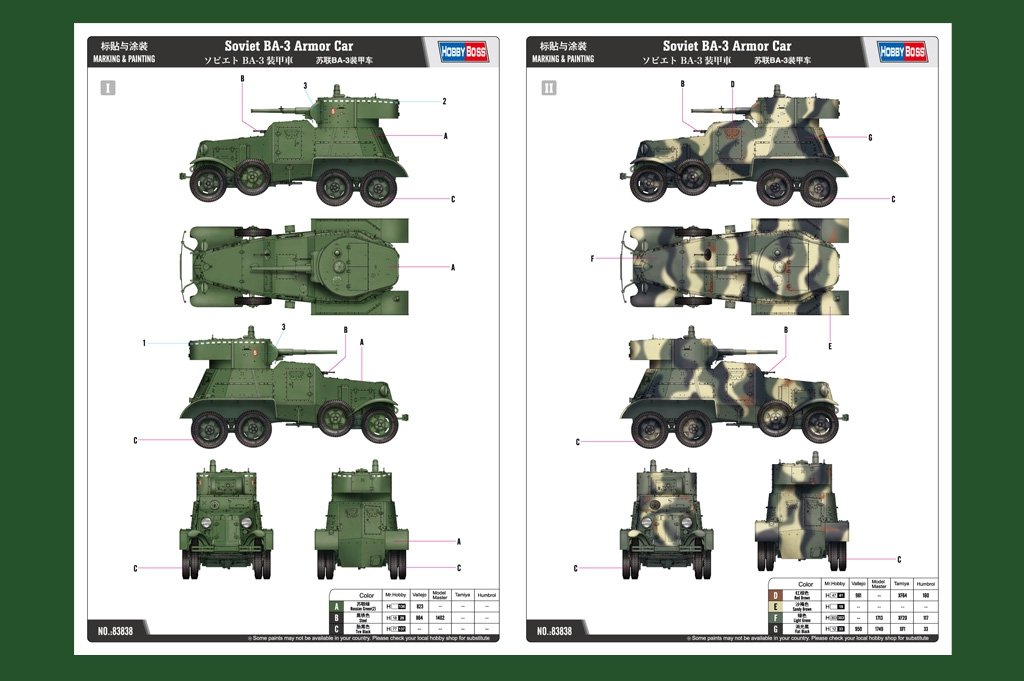 Hobby Boss 83838 Soviet BA-3 Armor Car 1/35 – image 3