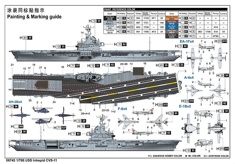 Trumpeter 06743 USS Intrepid CVS-11 1/700 – Bild 6