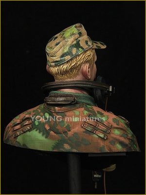 Young Miniatures YM1851 Officier de char SS allemand WAFFEN, Seconde Guerre mondiale, échelle 1/10  – image 5