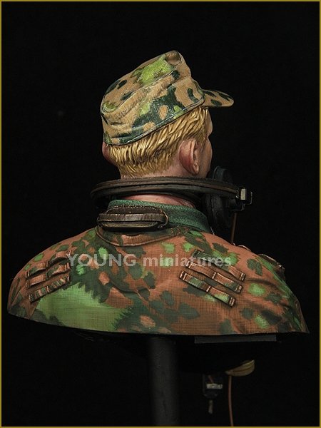 Young Miniatures YM1851 Officier de char SS allemand WAFFEN, Seconde Guerre mondiale, échelle 1/10  – image 5