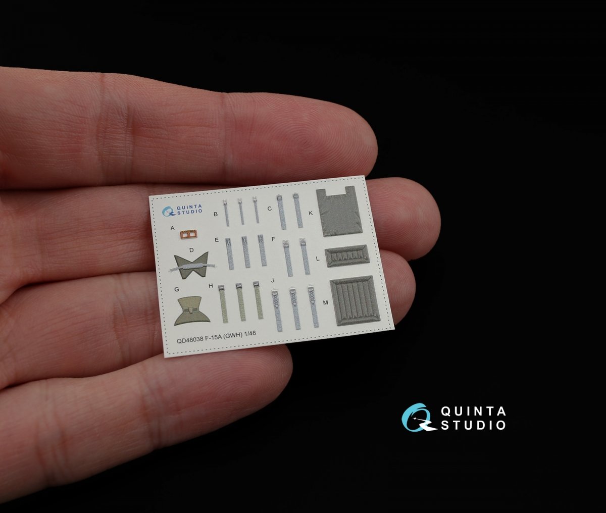 Quinta Studio QD48038 F-15A 3D-Printed &amp;amp; coloured Interior on decal paper (for GWH kit) 1/48 – immagine 9