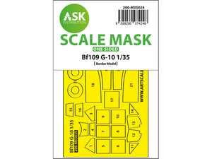 Art Scale Kit M35024 Messerschmitt Bf 109 G-10 One-Sided Painting Mask for Border Model 1/35