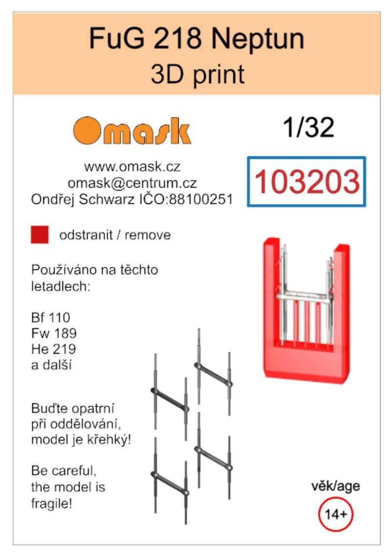 Omask 103203 FuG 218 Neptun (3D print) 1/32 – imagen 2