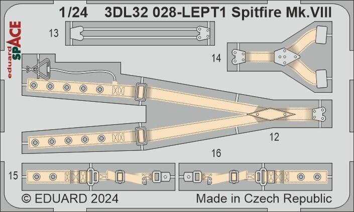 Eduard 3DL32028 Spitfire Mk.VIII SPACE AIRFIX 1/24 – Bild 4