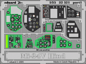 Eduard 32521 Mi-24V Hind interior 1/35 TRUMPETER – imagen 3
