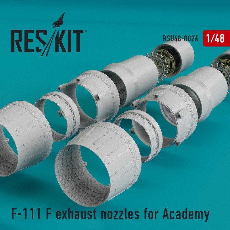 RESKIT RSU48-0026 Buses d&amp;#39;échappement F-111 F pour maquette Academy au 1/48
