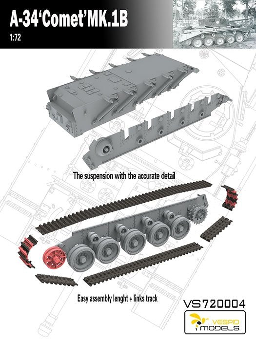 Vespid Models VS720004 A-34 Comet MK.1B 1/72 – immagine 2