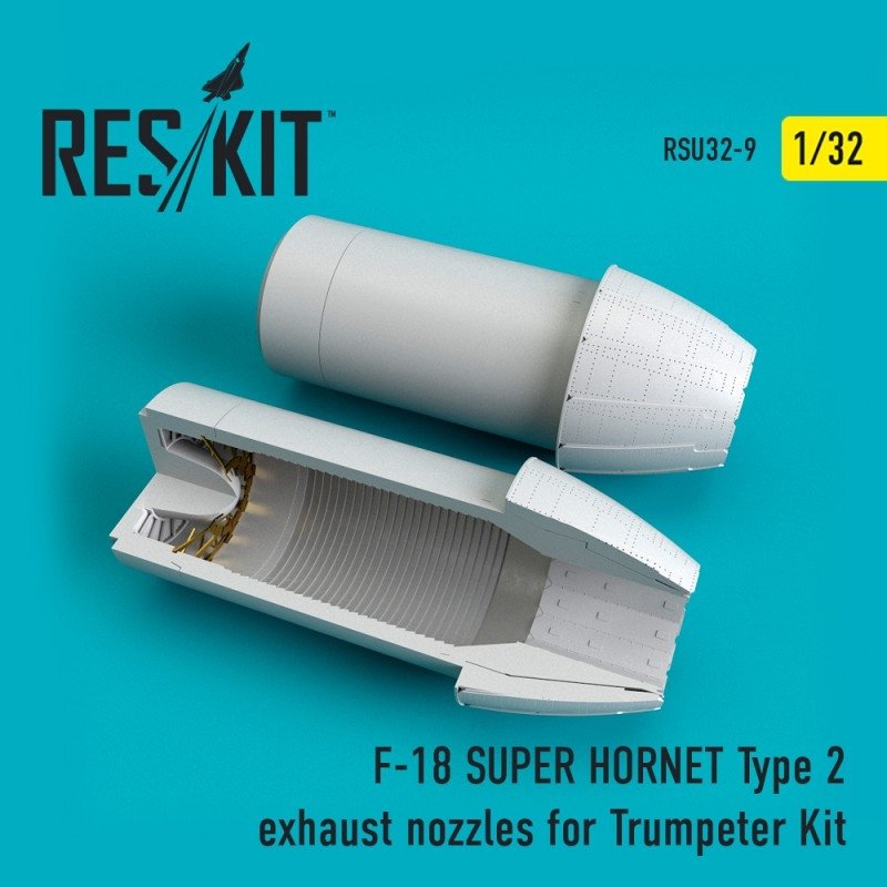 RESKIT RSU32-0009 F-18 (E/G) SUPER HORNET Type 2 exhaust nozzles for Trumpeter Kit 1/32