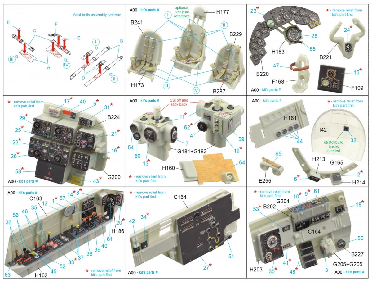 Quinta Studio QD32084 Ju 88A-1 3D-Printed &amp;amp; coloured Interior on decal paper ( Revell ) 1/32 – Bild 2