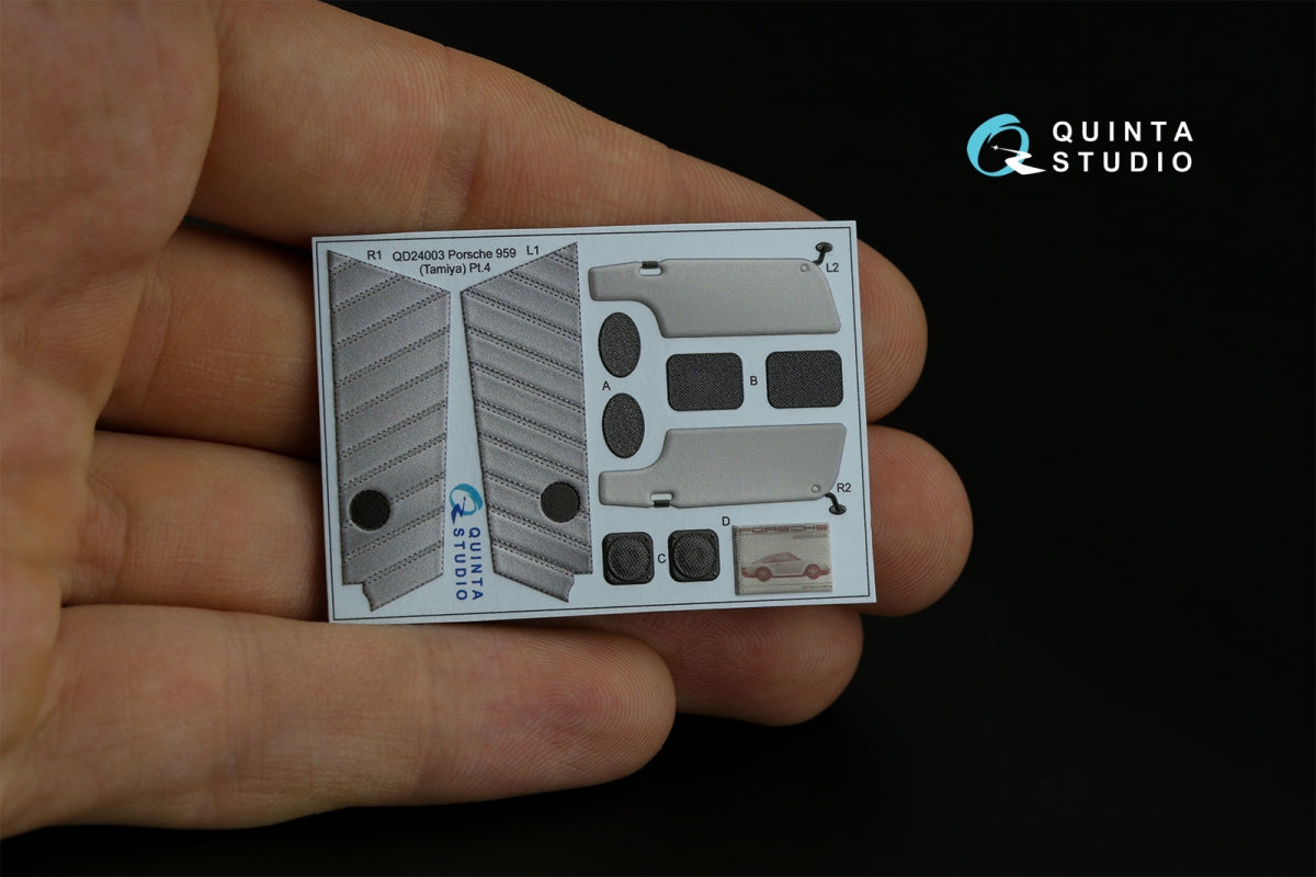 Quinta Studio QD24003 Porsche 959 3D-Printed &amp;amp; coloured Interior on decal paper (Tamiya) 1/24 – Bild 8