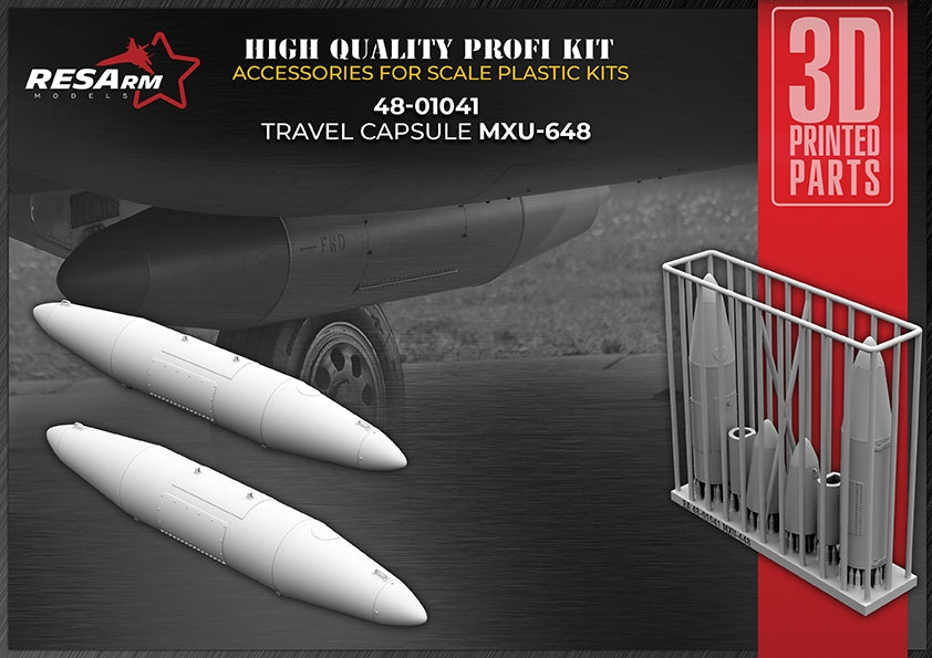 RESArm 48-01041 MXU-648 Travel Pod - Travel Capsule (3D resin printing) 1/48