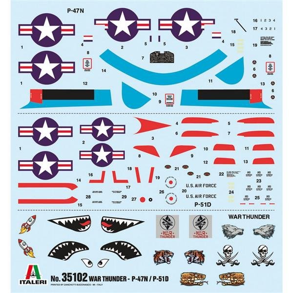 Italeri 35102 WAR THUNDER - P-47 N &amp;amp; P-51 D 1/72 – zdjęcie 8