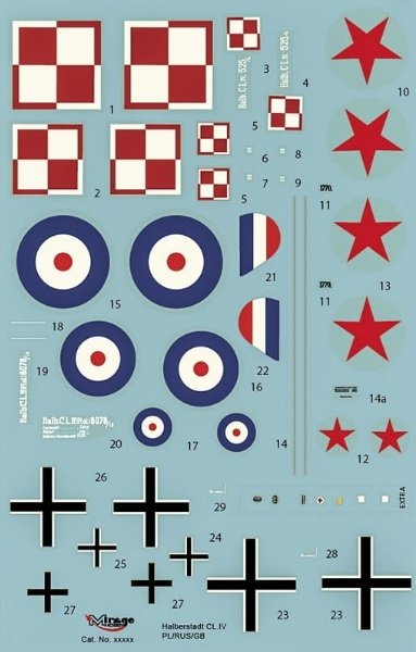 Mirage-Hobby 481403 HALBERSTADT CL.IV Wojna Polsko-Sowiecka / Siły okupacyjne RAF 1919 1/48 – imagen 5
