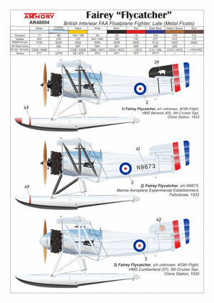 Armory Models 48004 Fairey Flycatcher British Interwar FAA Floatplane Fighter, Late (Metal) 1/48 – image 10