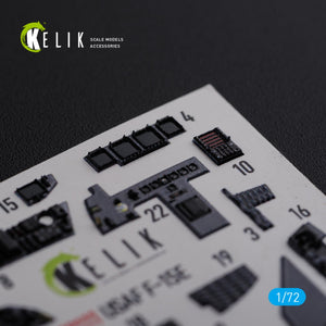 KELIK K72111 F-15E interior 3D decals for Academy kit 1/72 – imagen 5
