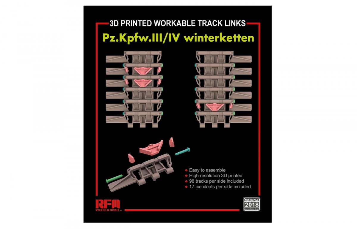 Rye Field Model 2018 Pz.Kpfw.III/IV winterketten 1/35 – zdjęcie 2
