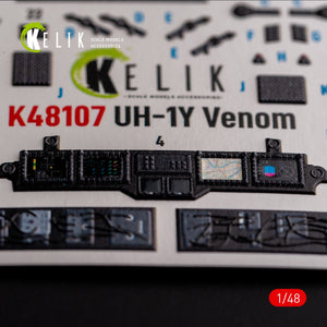 KELIK K48107 UH-1Y &amp;quot;Venom&amp;quot; - interior 3D decals for Zimi Model/KittyHawk kit 1/48 – image 2