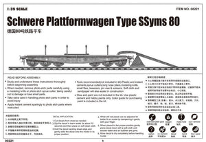Trumpeter 00221 Schwere Plattformwagen Type SSyms 80 1/35 – Bild 2