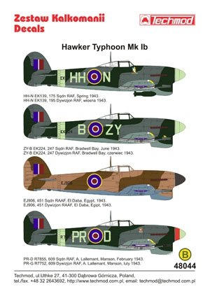 Techmod 48044 - Hawker Typhoon IB 1/48 – image 2