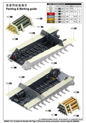 Trumpeter 00948 German Tiger II Heavy Tank - Porsche Turret Early Production 1/16 – Bild 3