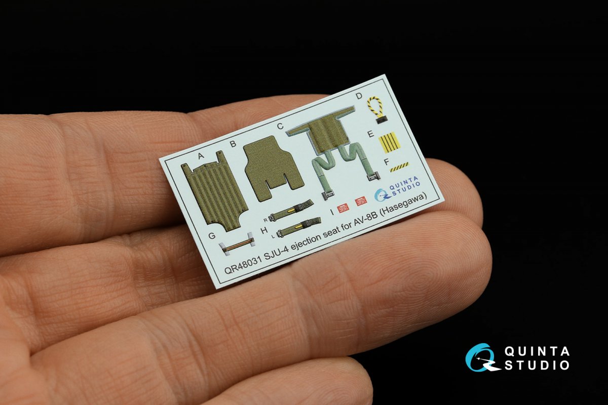 Quinta Studio QD48309 AV-8B Late 3D-Printed &amp;amp; coloured Interior on decal paper (Hasegawa) 1/48 – zdjęcie 3