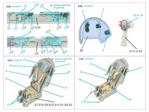 Intérieur coloré imprimé en 3D sur papier décalcomanie Quinta Studio QD48447 MiG-21UM (Trumpeter) 1/48  – image 9