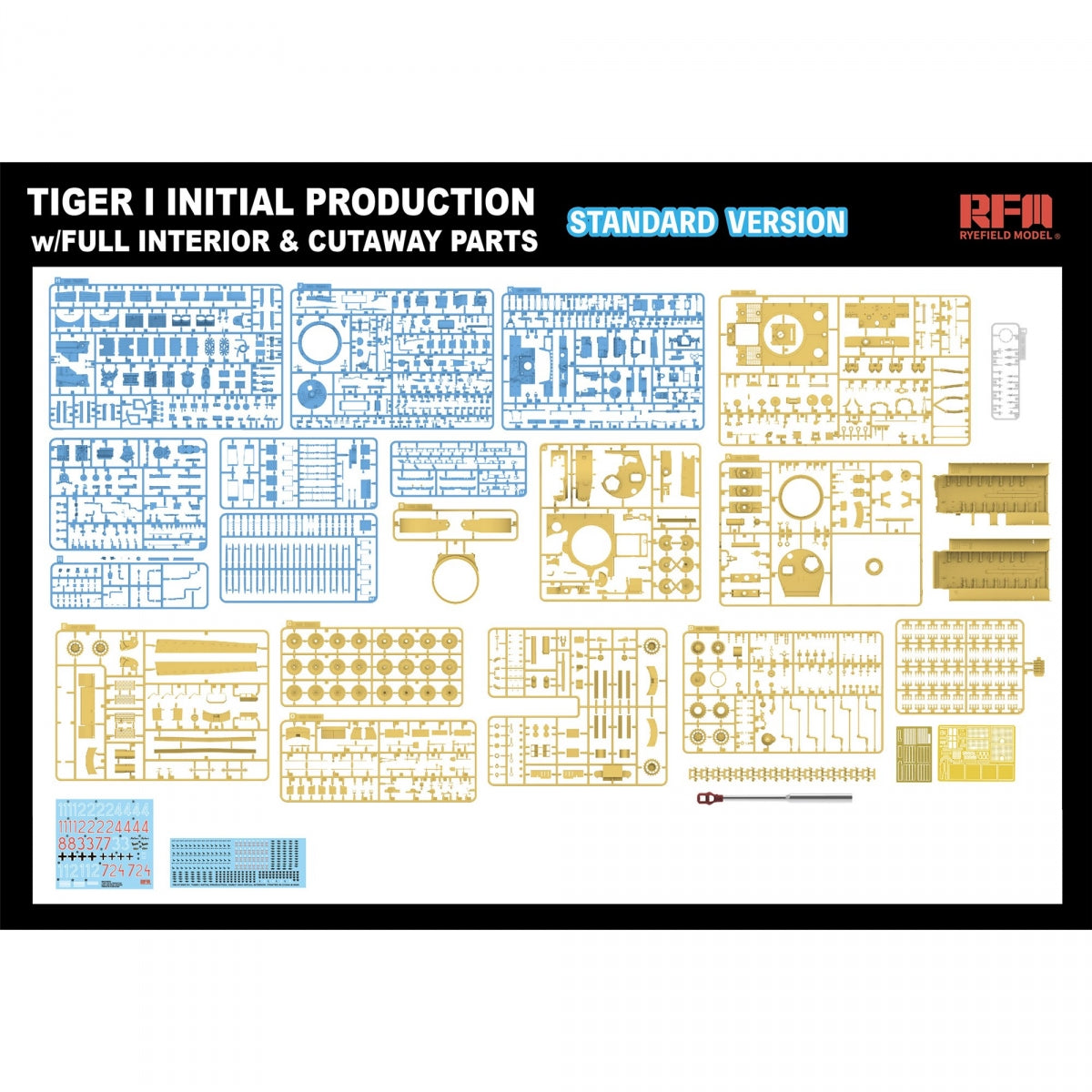 Rye Field Model 5130 Tiger I Initial Production Early 1943 w/ Full Interior Standard Version 1/35 – imagen 4