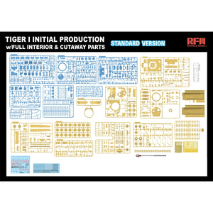 Rye Field Model 5130 Tiger I Initial Production Early 1943 w/ Full Interior Standard Version 1/35 – imagen 4