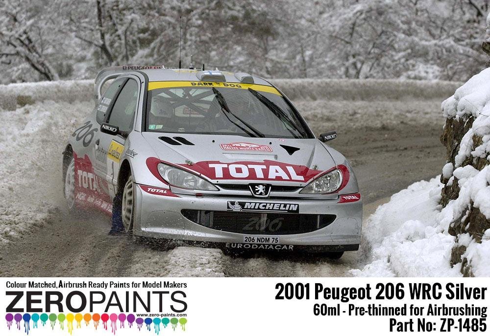 Zero Paints ZP-1485 - Peugeot 206 WRC 2001 Platinum Silver Paint 60ml – immagine 2