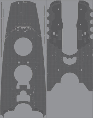 Pontos 35030WD1 IJN Yamato Wooden Deck set 1945 Coal Black 1/350