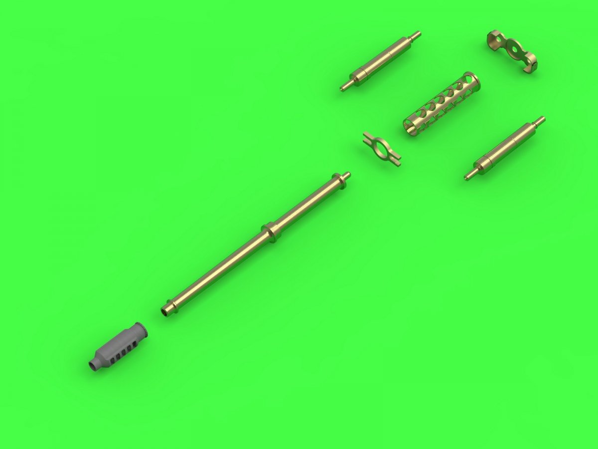 Master AM-72-109 AH-64 Apache - M230 Chain Gun barrel (30mm), Pitot tubes and tail antenna (resin, PE and turned parts) 1/72 – Bild 2