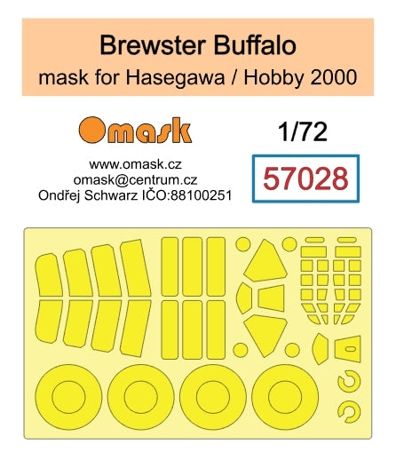 Masque Omask 57028 Brewster Buffalo (pour Hasegawa / Hobby 2000) 1/72