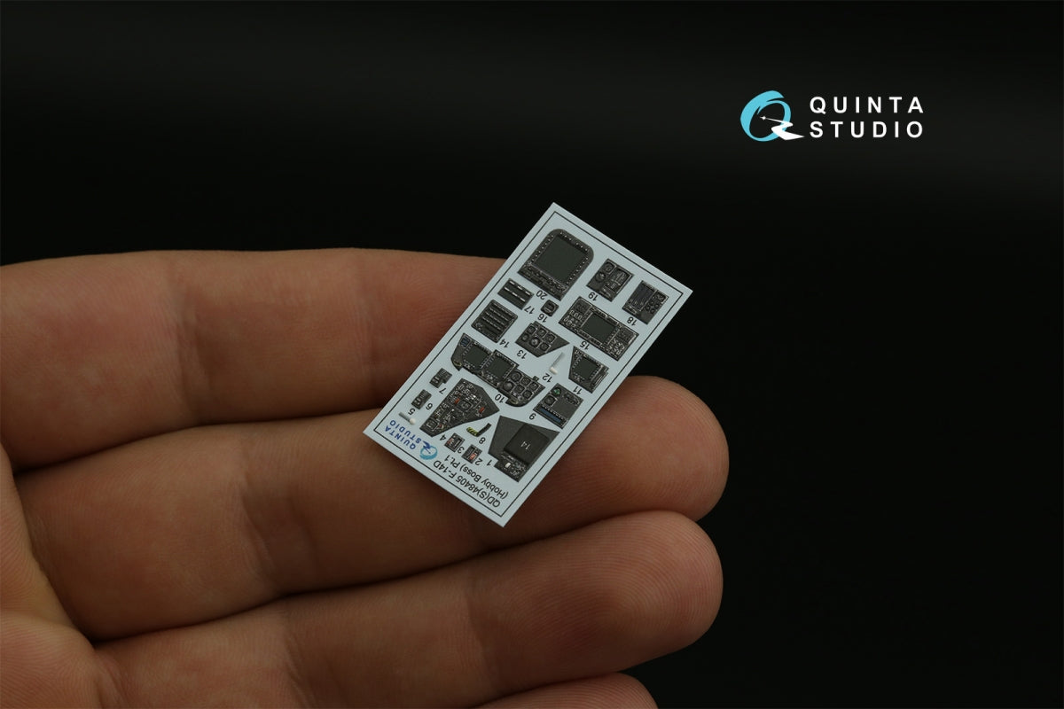 Quinta Studio QDS-48405 F-14D 3D-Printed &amp;amp; coloured Interior on decal paper (Hobby Boss) (Small version) 1/48 – imagen 4
