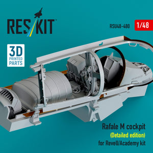 RESKIT RSU48-0480 Rafale M cockpit (Detailed edition) for Revell/Academy kit (3D printed) 1/48