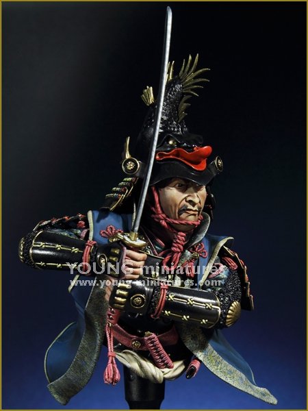 Young Miniatures YH1844 Seigneur de guerre Daimyo 1650 1/10