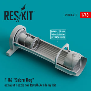 RESKIT RSU48-0215 F-86 SABRE DOG EXHAUST NOZZLE FOR REVELL/ACADEMY KIT 1/48 – immagine 2