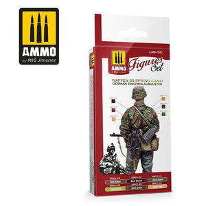 AMMO of Mig Jimenez 7043 Waffen SS Spring Camo. German Einchenlaubmuster Figures Set 6x17ml – Bild 2