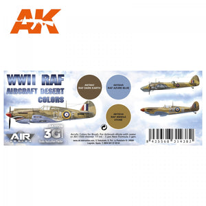 AK Interactive AK11726 WWII RAF AIRCRAFT DESERT COLORS 3x17 ml – immagine 2